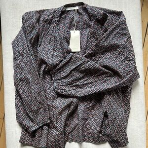 DOEN The Jane Blouse - Navy Bisou Floral NWT